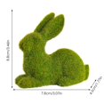 thumbnail image 4 of Resin Flocked Bunny Figurines Green Bunnies for Easter Small Decorative Rabbit Statues for Home Spring Tabletop Centerpiece Outdoor Decorating, 4 of 8