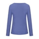 thumbnail image 5 of ICHUANYI Clearance Women's Casual Solid Color Buttons Long Sleeve V-Neck Loose Shirt Blouse Top(Dark Blue, S) ICHUANYI WER2023081017505, 5 of 8