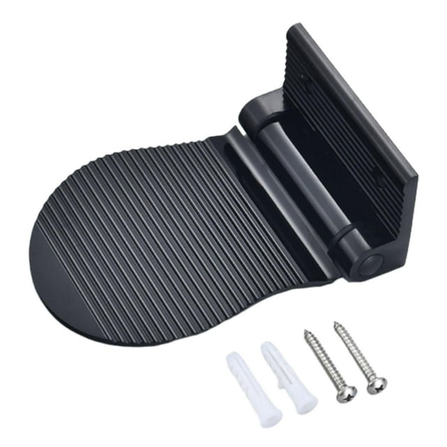 BELOVING Foldable Shower Foot Rest Compact Space Saving User Friendly Foot Step Stool Black