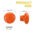 thumbnail image 2 of Uxcell 4 Packs Ceramic Drawer Knobs Round Dresser Pulls Handles, Orange, 2 of 6