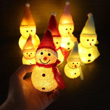 XGFHYJEH Christmas Tabletop Decorations Indoor Under $10, Christmas Indoor Decor Table Top Clearance Sales 50% Off, Christmas Led Snowman Lights Decor for Room