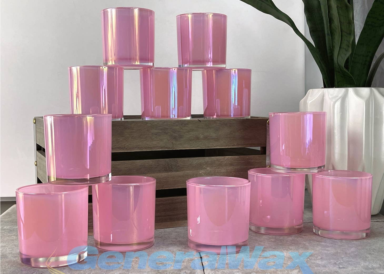 9.5 oz. Monticiano Iridescent Unicorn Empty Candle Jar candle vessels for DIY candle-making projects (Box of 48) FREE SHIPPING