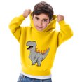 thumbnail image 2 of JSGEK Cute Print Hoodie Long Sleeve Stylish Soft Fabric Comfortable Casual Sweatshirt for Children Perfect for Daily Wear Holiday Gift Yellow 2 Years, 2 of 6