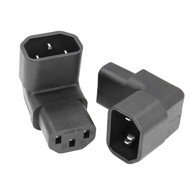 Adaptador de extensión de alimentación YACSEJAO IEC 320 C14 a C13 90° UP