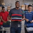 thumbnail image 4 of SOCKS'NBULK 12 Pack Mens Cotton Crew Neck Regular T-Shirts Bulk Short Sleeve Lightweight Tees Mix Colors, Size (Mix Color, Medium), 4 of 8