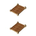 thumbnail image 1 of 2pcs Ecológico Bamboo Coaster Tea, 1 of 9