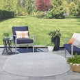 thumbnail image 3 of Nourison Essentials Indoor/Outdoor Silver Grey 6' x 9'oval Area Rug, (6x9 Oval), 3 of 9