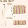 thumbnail image 4 of FORMRS Women Crossbody Purse with Chain Strap Vegan Leather Shoulder Handbag, Pink and Yellow Striped Pattern, 4 of 7