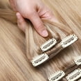 thumbnail image 4 of MY-LADY Extra Thick Clip in 100% Remy Human Hair Extension Double Weft Full Head Natural Hairpiece 110-170g #12P613T61316inch, 4 of 10