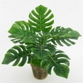 thumbnail image 7 of Cheers.US Monstera Plants Palm Leaves Faux Turtle Leaf Fake Tropical Large Palm Tree Leaves Imitation Leaf Artificial Plants for Home Kitchen Party Flowers Arrangement Wedding Decorations, 7 of 7