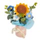 thumbnail image 1 of Ramo de flores de ganchillo hecho a mano, ramo de punto artificial, girasol falso, clavel, tulipán, flores de hojaldre, regalos para madre, esposa en cumpleaños, aniversario, 1 of 8
