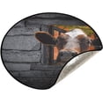 thumbnail image 5 of Cow Funny Autumn Christmas Tree Mats Waterproof Tree Skirt, Fall Animals Cute Xmas Tree Stand Tray Mat Floor Protector Pad for Holiday Party Decoration, 28.3", 5 of 6