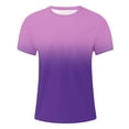 thumbnail image 5 of Fanxing Big & Tall Mens Shirts Big and Tall T-Shirts Men's T Shirts Short Sleeve Soft Crew Neck Tee Shirts Casual Summer Basic Tops Purple,XXXXXL, 5 of 6