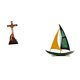 thumbnail image 1 of Figura de , estatua católica de María, escultura de resina y hierro, estatua de barco de escritorio adecuada para oficina, hogar, capi, 1 of 8