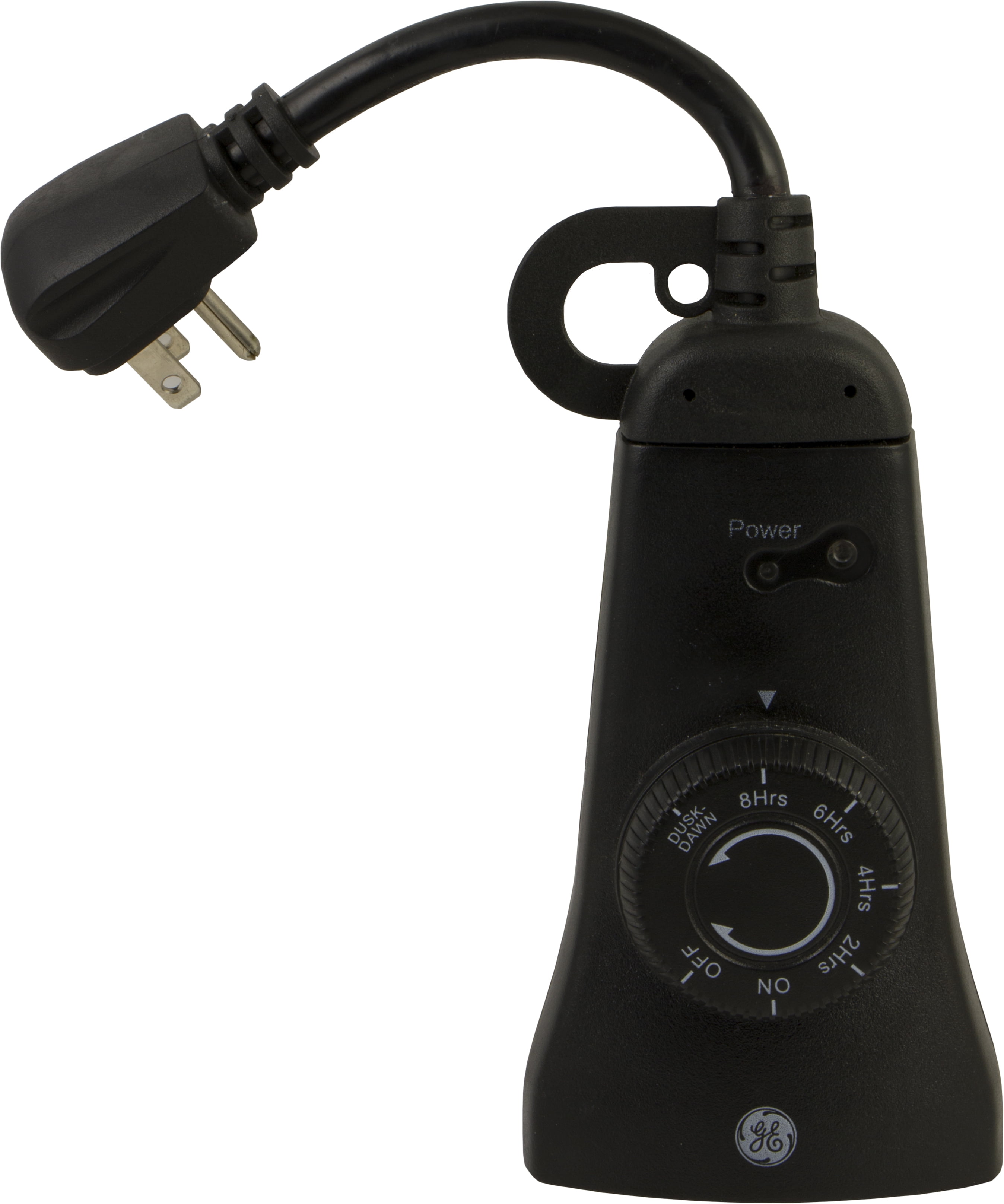 GE Outdoor 24-Hour Photoelectric Dusk-to-Dawn Light Sensing Timer,  2-Outlet, Black, 15112 - Walmart.com