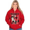 thumbnail image 4 of Kanji Betty Boop Hashtag Flirty XOXO Zip Hoodie Sweatshirt Women Brisco Brands M, 4 of 5