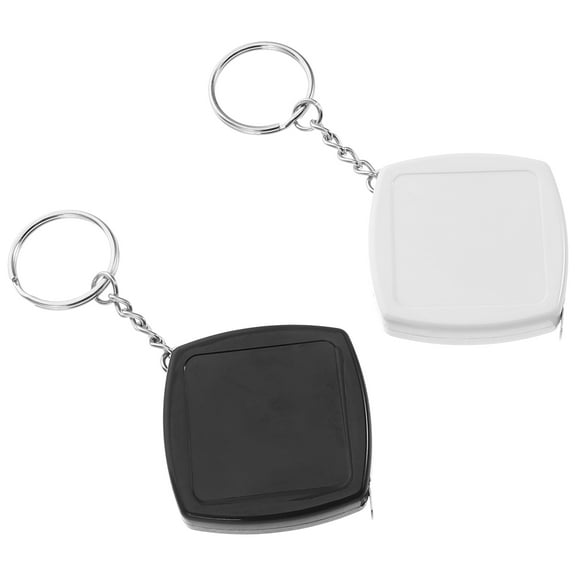 2 Pcs Clear Measuring Tape Keychain Small Measure