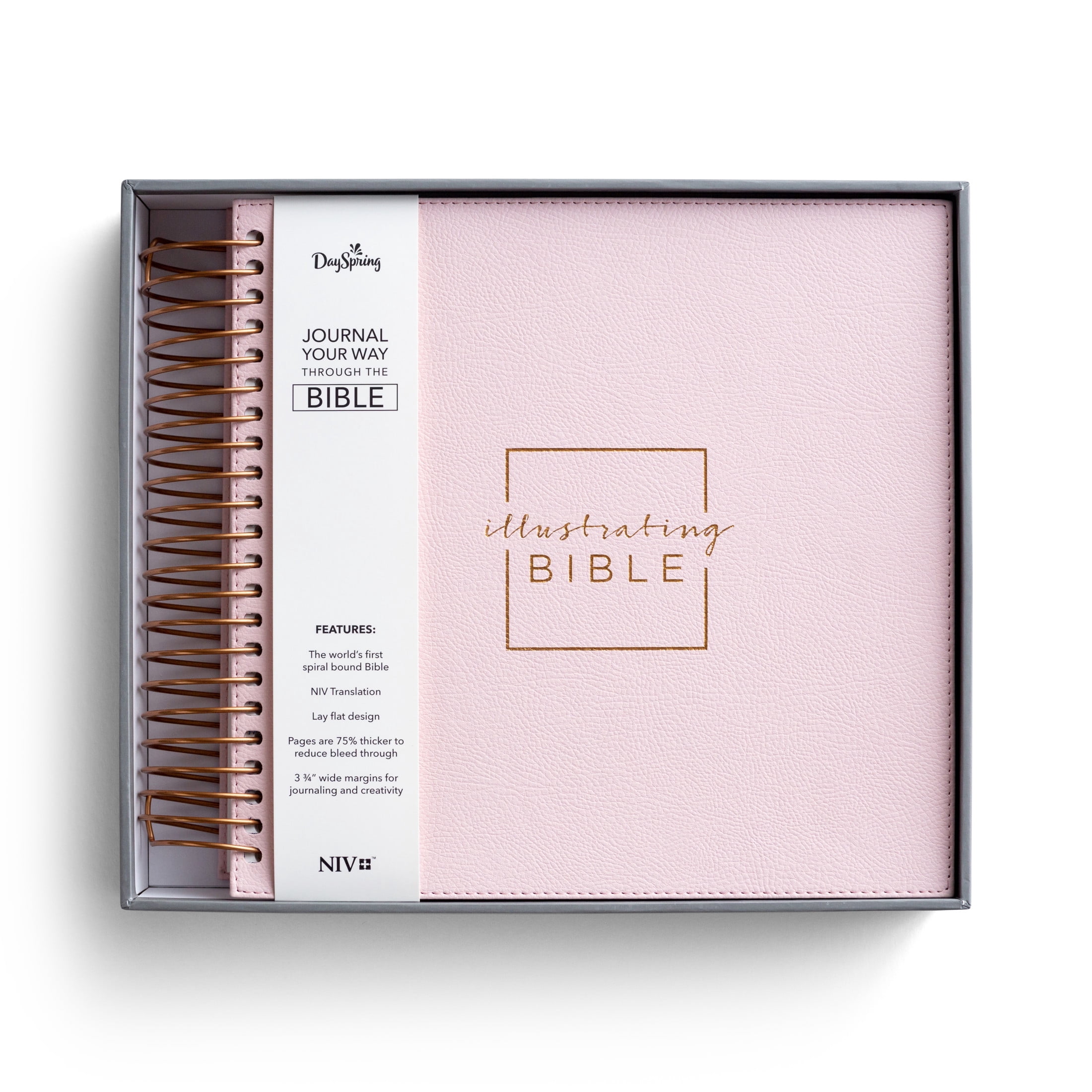 Illustrating Bible Niv: Spiral Bound Bible Journal, Pink, (Spiral-Bound)