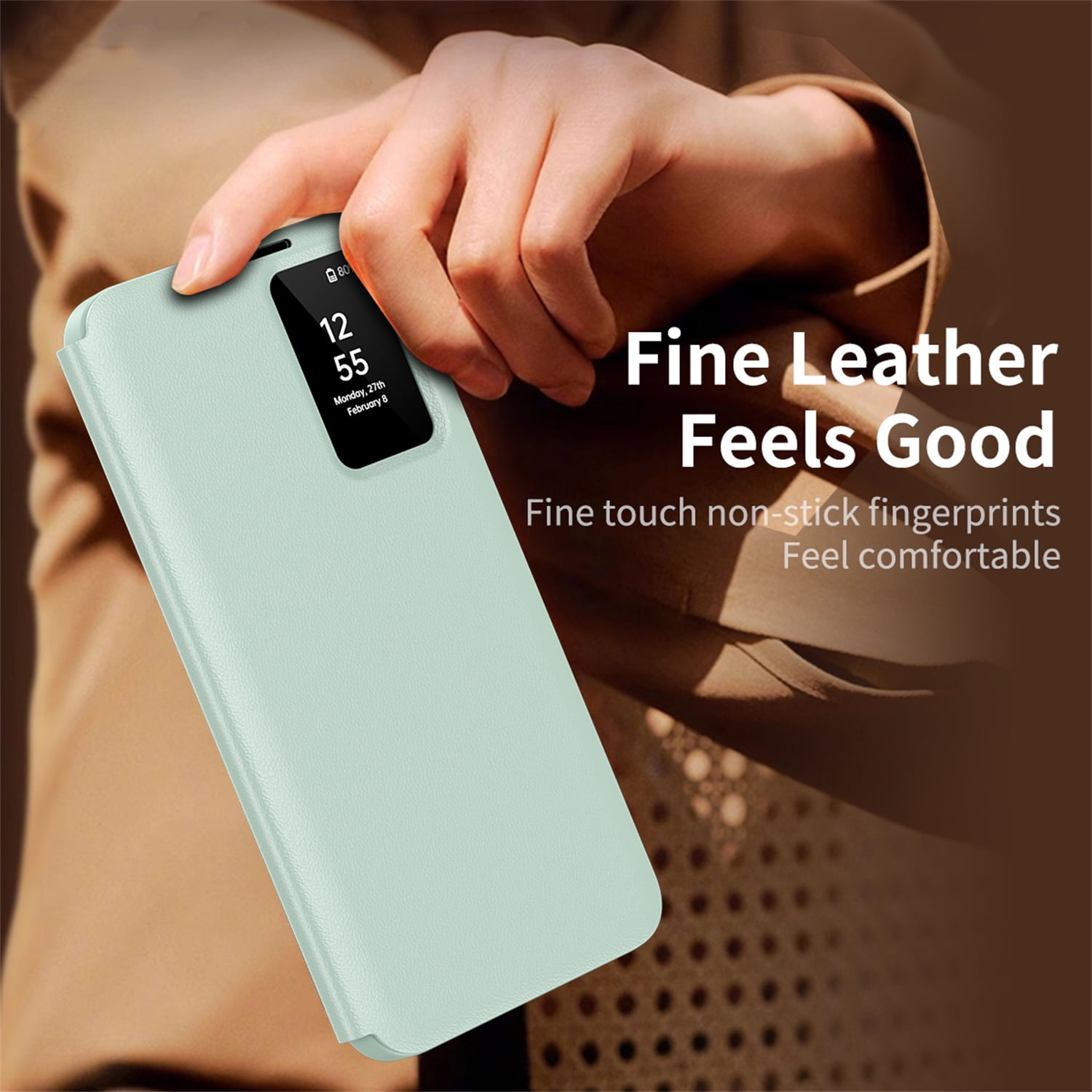 Allytechgroup Flip Case for Samsung Galaxy S25 FE with Credit Card Slot, PU Leather Wallet Phone Case Military Grade Drop Protection Shockprppf Bumper for Samsung Galaxy S25 FE, Green