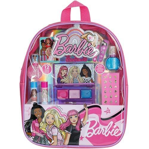 Set de maquillaje Townley Girl Barbie con mochila, 12 piezas, más de 3 años