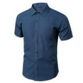 thumbnail image 3 of Men Korean style business casual sleeved short shirt wrinkle resistant sleeved, 3 of 10