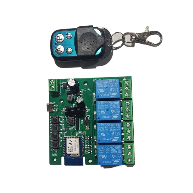 crativent eweLink Smart WiFi Switch Module Receiver 4CH 5V 7V -32V 85V 220V 250V Home Automation WiFi 10A Timer Relay For Switch+remote control