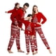 thumbnail image 2 of Conjunto de pijamas navideños a juego para parejas, ropa roja de Papá Noel para madre e hijos, pijamas navideños para familia., 2 of 4