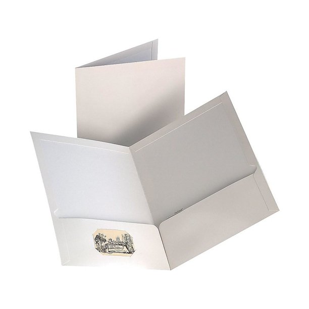 Staples 2Pocket Laminated Folders White 10/Pack (13375CC) Walmart