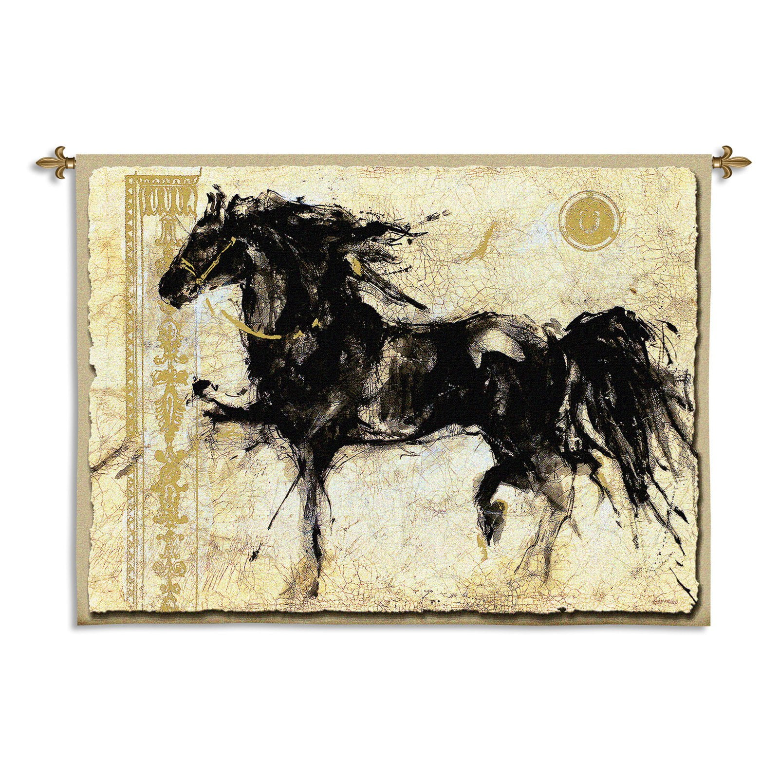 classic horse style handwoven wall hanging fabric tapestry home decor
