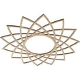 thumbnail image 2 of Ekena Millwork 22"OD x 8 1/2"ID x 1/4"T Eleanor Wood Fretwork Pierced Ceiling Medallion, Alder, 2 of 3