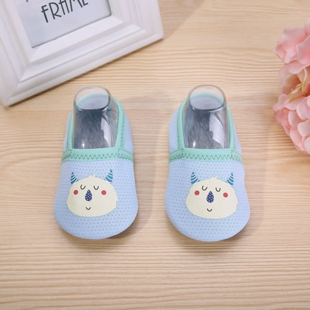 

Toddler Boys Girls Non Slip Summer Print Breathable First Walkers Prewalker Floor Soft Socks Shoes 6M-4Y