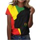 thumbnail image 1 of Tops de Ajuste Suelto para las Mujeres Sudadera Casual Impresa Manga Corta Cuello Redondo Superior, Poliéster, 1 of 5