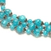 Cousin Glass & Metal Turquoise Crackle Beads