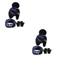 thumbnail image 4 of Kit de sombrero Bufanda Manoplas Sonducket Tejido para niños invierno color Azul Gris, 4 of 5