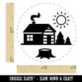 thumbnail image 2 of Log Cabin in the Woods Self-Inking Rubber Stamp Ink Stamper - Dry Pad (No Ink) - Mini 1/2 Inch, 2 of 7