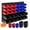 Red+Blue+Black-2 Boards, variant on 30 Pcs Wall Mounted Storage Bins, Garage Organizer Storage Shelf Unit Board 25.2" x 16.2"
