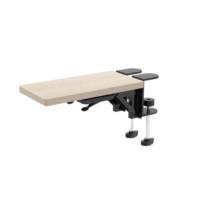 tredstone Wood Computer Arm Rest for Desk Folding Computer Desk Extender for Desk Light Khaki