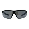thumbnail image 3 of Xloop Half Rim Baseball Style Sport Plastic Sunglasses Matte Black, 3 of 4