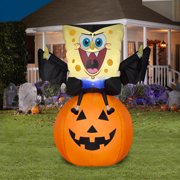 Airblown Inflatables Vampire SpongeBob on a Pumpkin, 4'