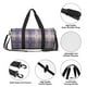 thumbnail image 4 of Fotbe Purple Floral Gingham Check Plaid Bolsa Deportiva de Lona Plegable con Estampado, Bolsa de Gimnasio con Bolsillo Seco/Húmedo, Bolsa de Viaje Ultraligera de Gran Capacidad, 4 of 6