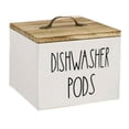 thumbnail image 4 of jifeng Wooden Storage Container Dispenser for Laundry Room Organization and Storage White dishwasher pod, 4 of 9