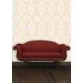 thumbnail image 2 of Abstract Butter Yellow, Pink Trellis Wallpaper Roll, 2 of 2
