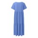 thumbnail image 4 of Vestido largo asimétrico informal con cuello en V para mujer - Bajo acampanado - Color liso - Poliéster - Versátil para cualquier ocasión - Tallas S-XXXXXL, 4 of 5