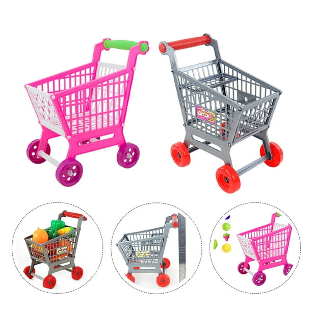 2 ensembles Mini panier enfants chariot d'épicerie chariot jouet