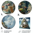thumbnail image 3 of Designart "Castle from a Fantasy II" Castles Metal Art Living Room, 3 of 5
