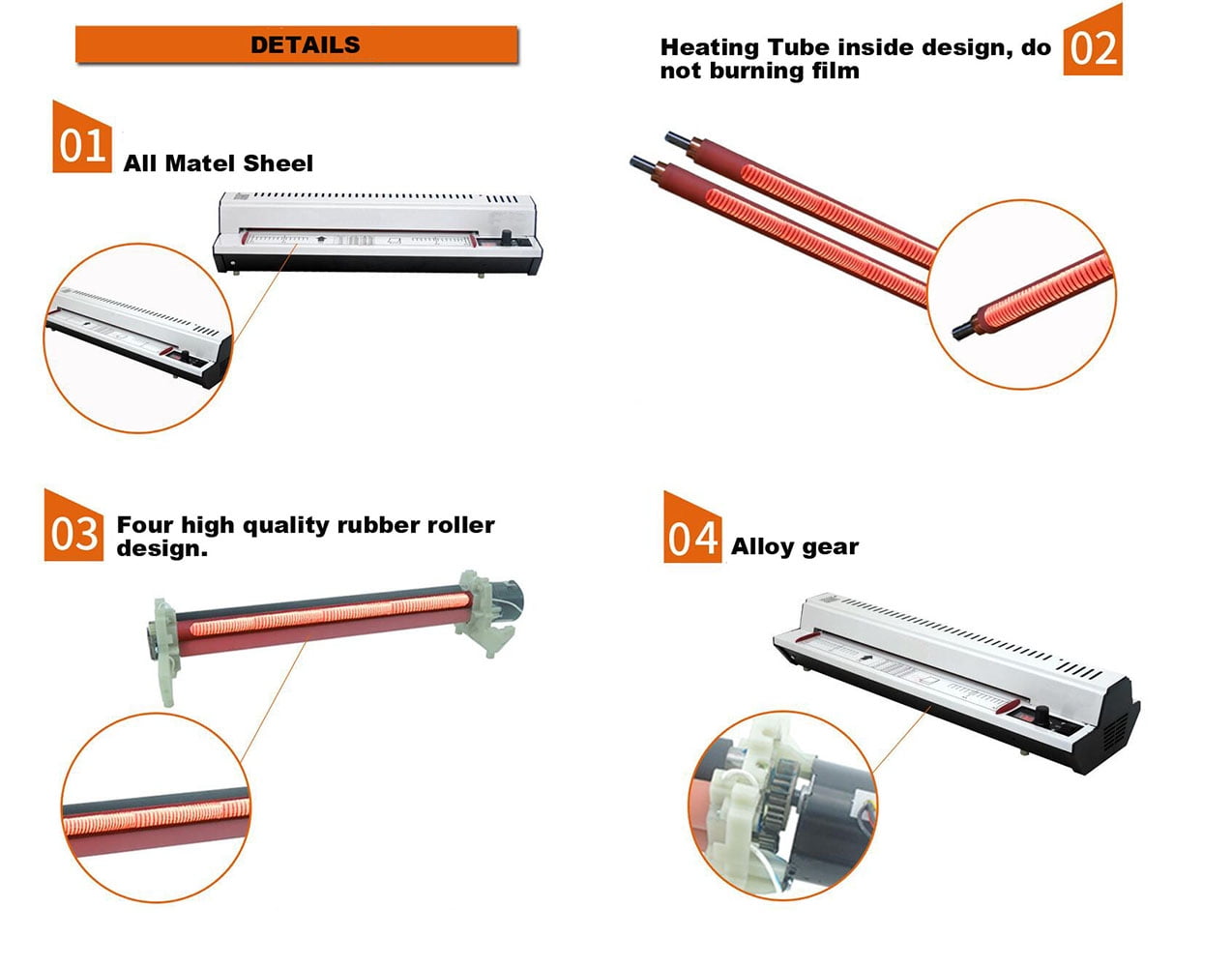 Techtongda All Metal Shell 12.5inch Thermal Hot Cold Laminator Machine with Inside Heating