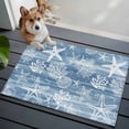 thumbnail image 3 of Haze Blue Coastal Entryway Rug 2'x3'&nbsp; Non Slip Front Door Mats, Summer Beach Nautical Starfish Coral Vintage Entrance Rugs Indoor Outdoor Carpet, Floor Mats Small Area Rug for Bedroom Kitchen, 3 of 8