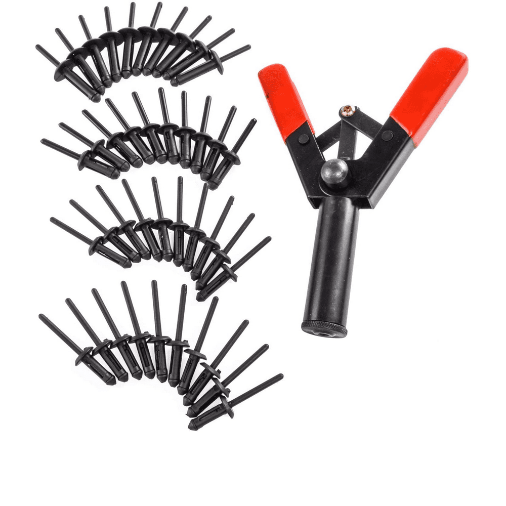 Poly Rivet Gun Set 41Piece Includes Rivet Tool and 40 Rivets