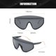 thumbnail image 2 of Tendencia de moda, gafas de sol de una sola pieza con montura grande, gafas de sol populares, hechas de PC, 2 of 5