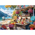 thumbnail image 1 of Puzle JJYHULK Beach Dogs con flores, 2000 piezas, 99 x 71 cm, 1 of 7